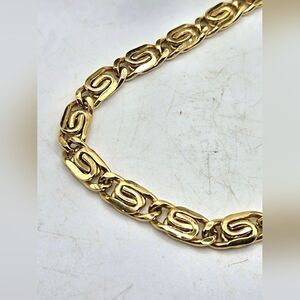 "5/$25" Vintage Twisted Coil Snail Paper Clip Gold Tone Chain Necklace 18"